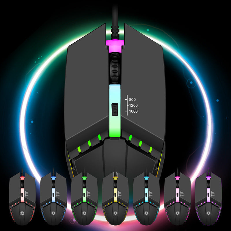 Glowing Computer Competitive Game Wired Mouse