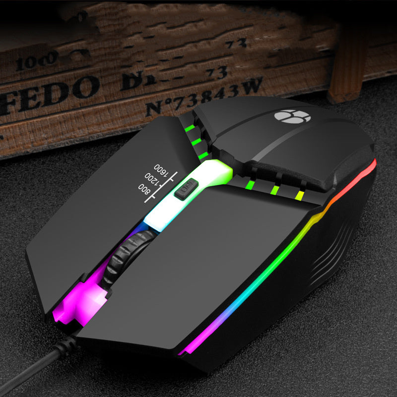 Glowing Computer Competitive Game Wired Mouse