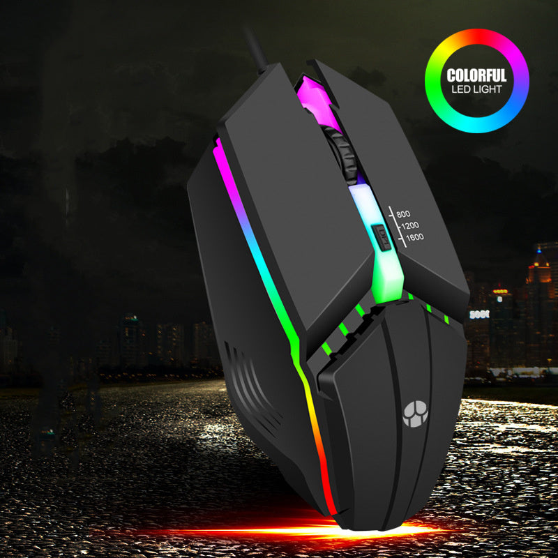 Glowing Computer Competitive Game Wired Mouse